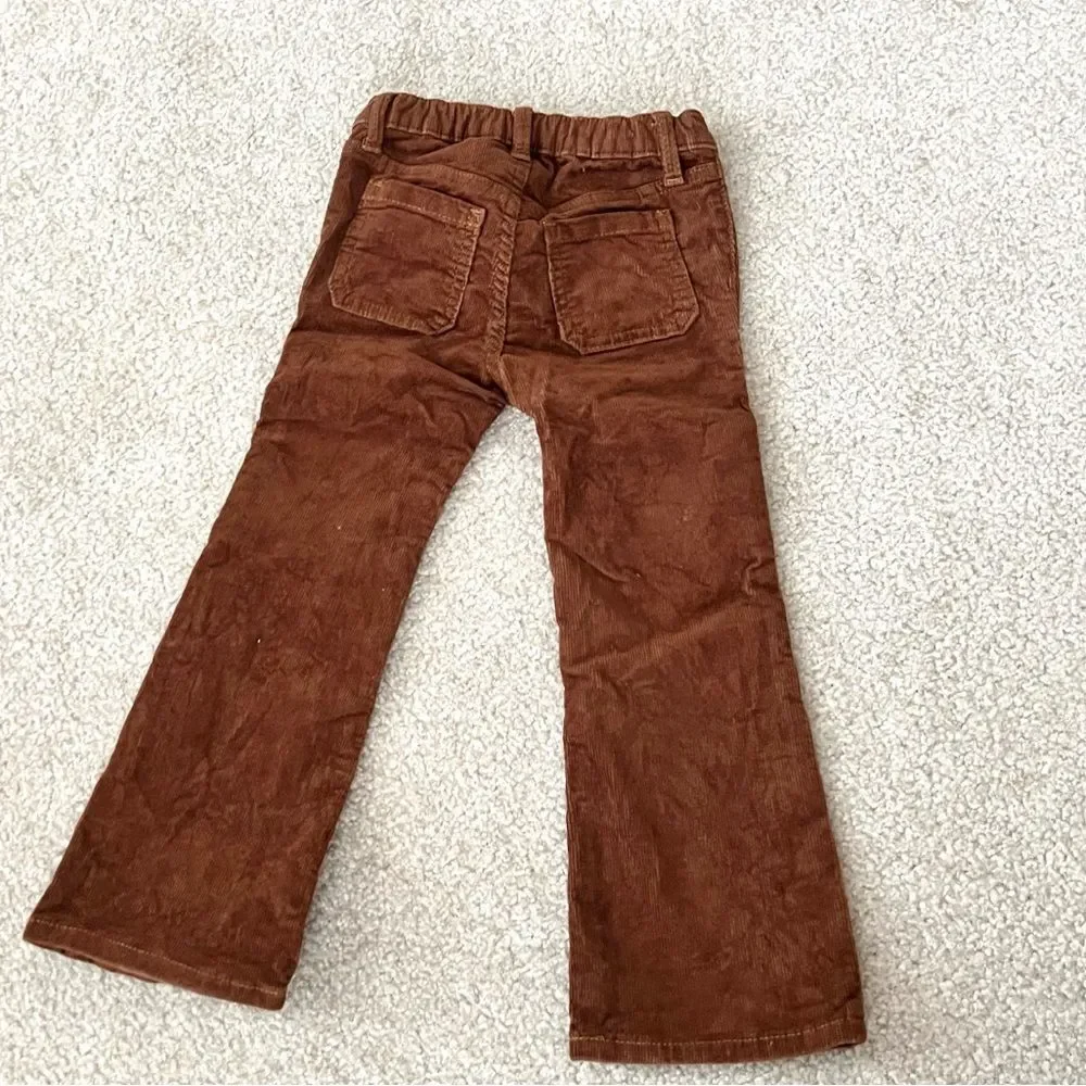 GAP Toddler Girl’s Corduroy Flare Jeans in brown size 4